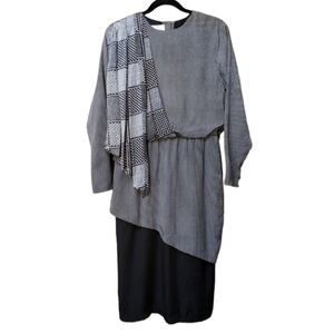 VINTAGE 100% silk Junnie Leigh evening dress NWT